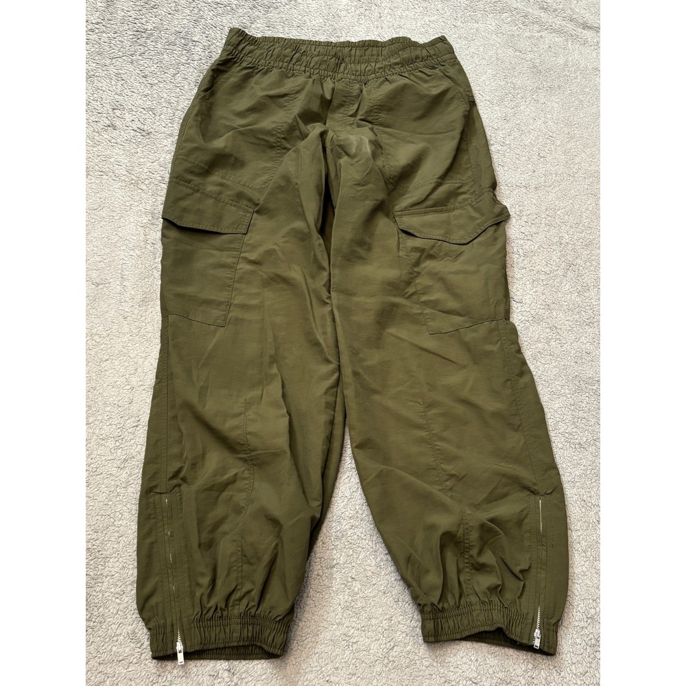 Old Navy Active Mens Cargo Jogger Pants Olive Green Quick Dry Nylon Size M
